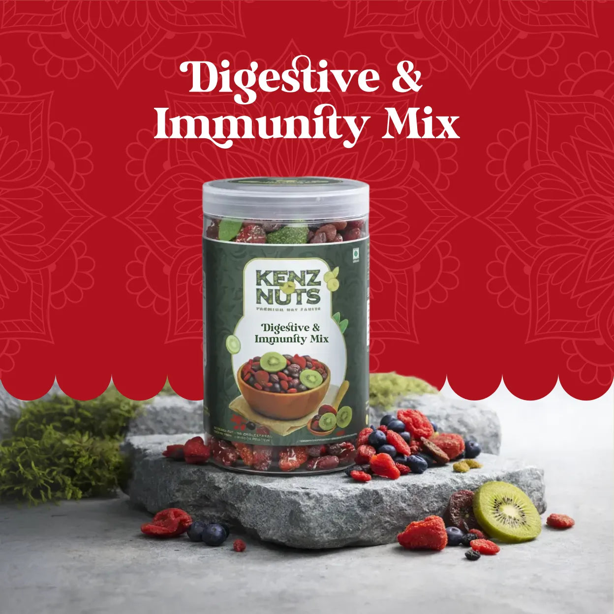 Digestive & Immunity Mix – Kharik, Seeds & Ghee | KenzNuts