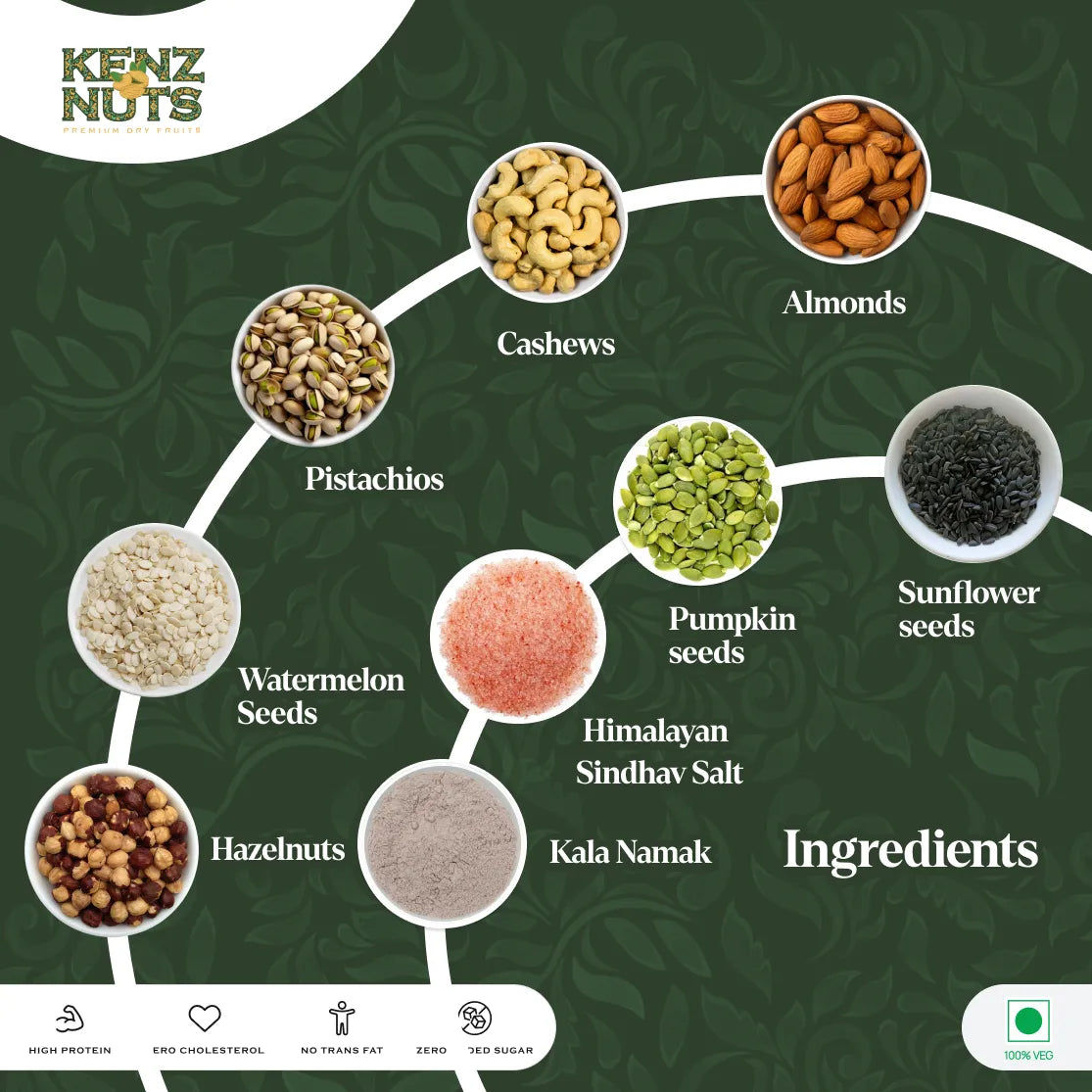 Everyday Crunch Mix – Roasted & Salted Dry Fruits | KenzNuts