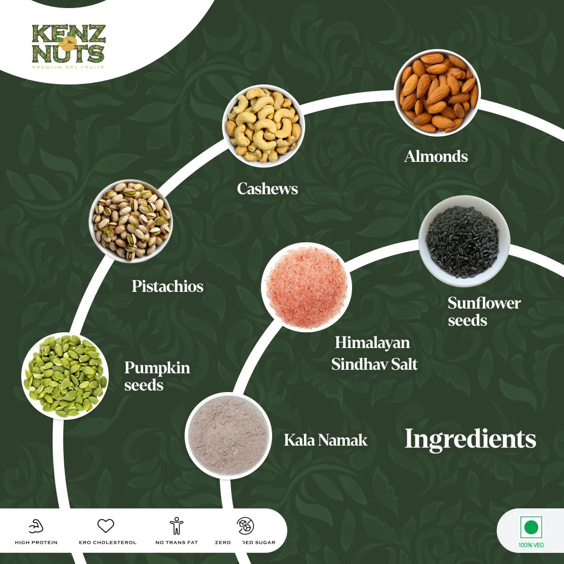 Protein & Energy Mix – Roasted & Salted Dry Fruits | KenzNuts